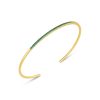 Fine Turquoise Pavé Open Bangle