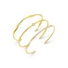 Fine Crystal & Wave Wrist Stacking Set