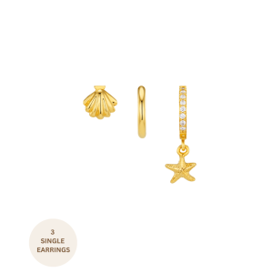 Shell & Starfish Ear Stacking Set