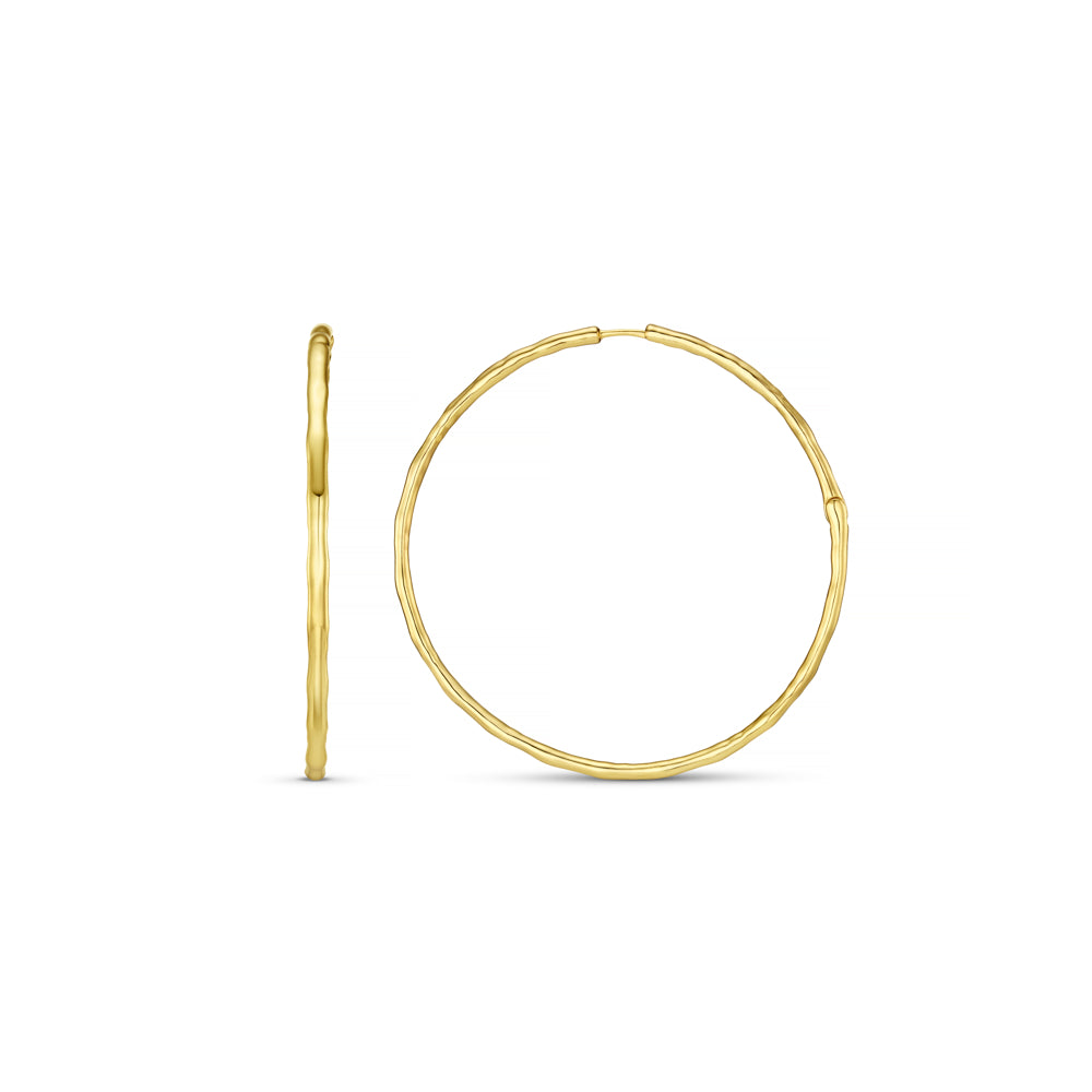 Polished Molten Oversized Hoop Earrings