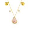 Mixed Shell & Pearl Charm Necklace