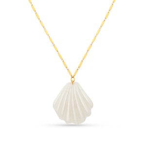 Statement Resin Shell Long Necklace
