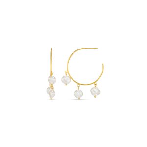Fine Pearl Shaker Hoop Earrings
