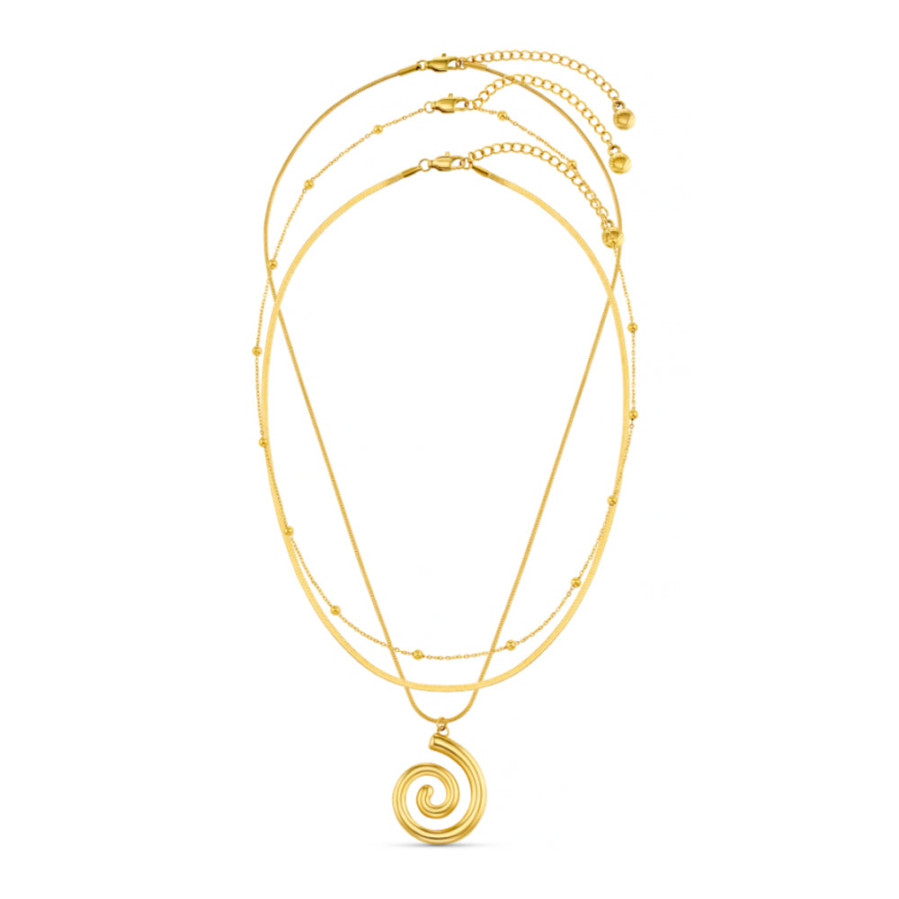 LUXE Spiral Multi-Row Necklace - Image 4