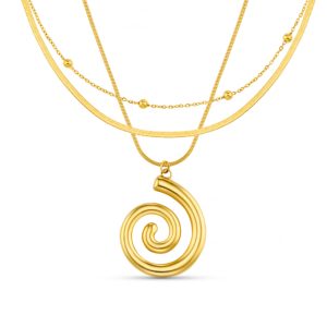 LUXE Spiral Multi-Row Necklace