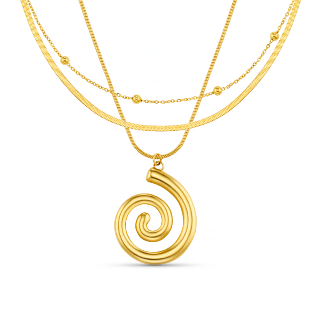 LUXE Spiral Multi-Row Necklace