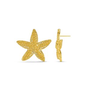 Textured Starfish Stud Earrings