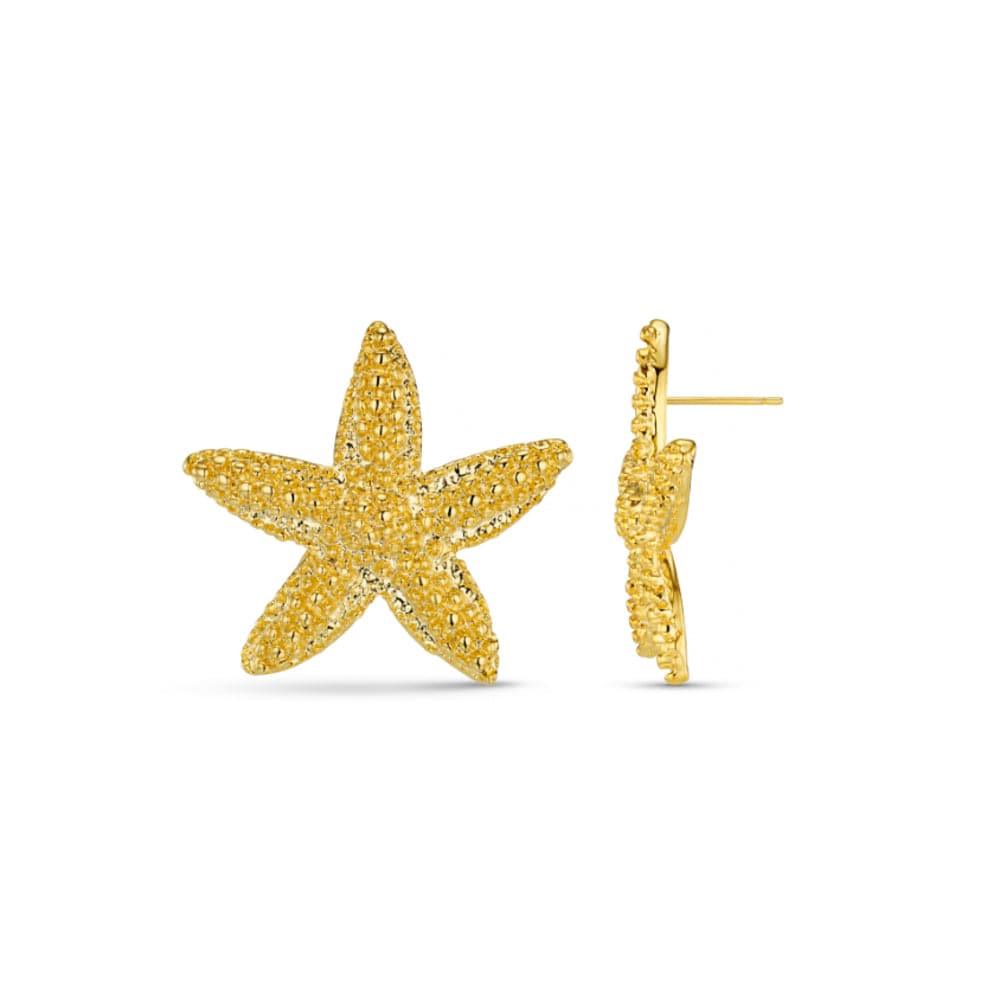 Textured Starfish Stud Earrings